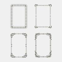 calligraphic ornamental frame collection vector