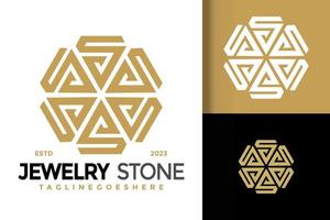 Letter S Jewelry Stone logo vector icon illustration