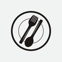 restaurante logo ilustración vector