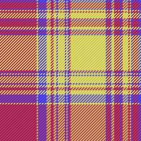 Seamless fabric texture. Plaid check vector. Pattern tartan background textile. vector