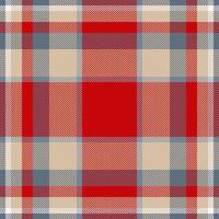 Plaid check pattern. Seamless fabric texture. Tartan textile print. vector