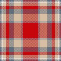 Plaid check pattern. Seamless fabric texture. Tartan textile print. vector