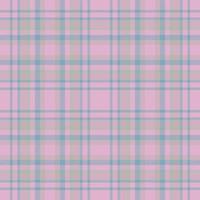 Plaid seamless pattern in pink. Check fabric texture. Vector textile print.