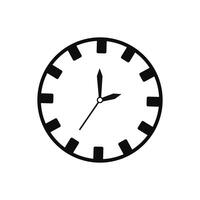 Clock icon. Simple black clock vector icon. Flat design style eps 10