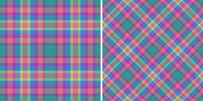 Fabric plaid texture. Vector check textile. Seamless background tartan pattern.