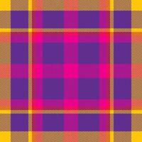 Plaid check pattern. Seamless fabric texture. Tartan textile print. vector