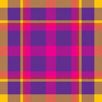 Plaid check pattern. Seamless fabric texture. Tartan textile print. vector