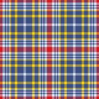 Plaid seamless pattern. Check fabric texture. Vector textile print.