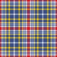 Plaid seamless pattern. Check fabric texture. Vector textile print.