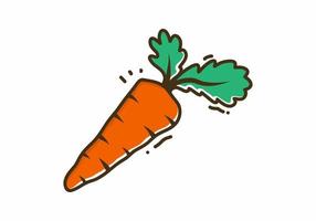 Illustration design of orange carrot vector