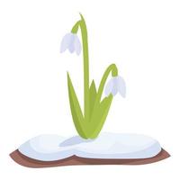 Spring flower icon cartoon vector. Grass flower vector