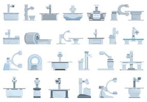 X-ray machine icons set cartoon vector. Medical device vector