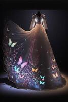 dress on a mannequin with butterflies on it. . photo