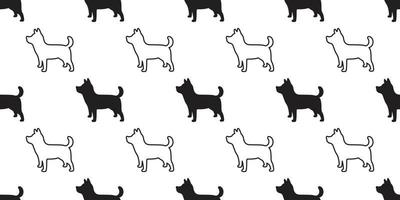 dog seamless pattern vector french bulldog pug dog breed isolated black repeat background wallpaper doodle cartoon