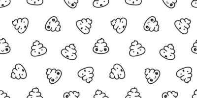 Poo Seamless pattern vector Cartoon isolated doodle illustration background wallpaper