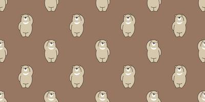 Bear seamless pattern vector polar bear panda isolated teddy background wallpaper repeat