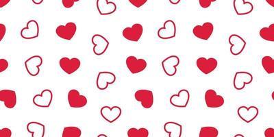 heart Seamless pattern vector valentine isolated love doodle cartoon background wallpaper