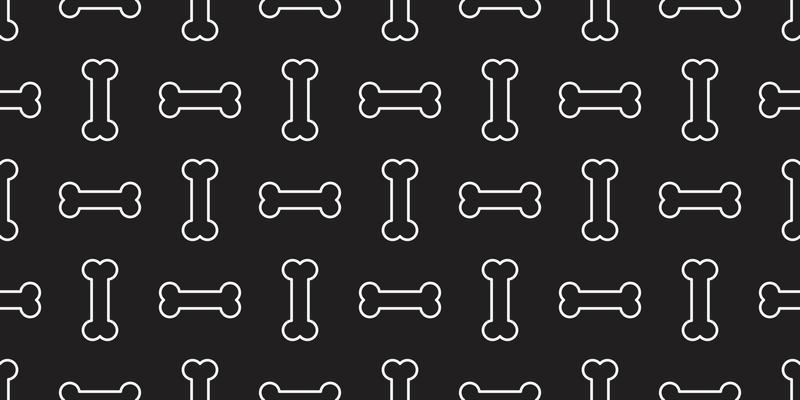 dog bone seamless pattern vector bone isolated wallpaper background black