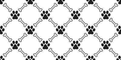 dog paw bone seamless pattern vector crossbones isolated background wallpaper