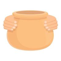 Studio potter icon cartoon vector. Pottery art vector