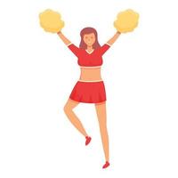 Dance girl icon cartoon vector. Pom cheer leader vector