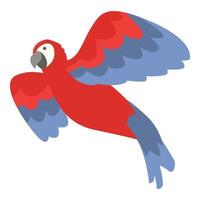 guacamayo icono dibujos animados vector. pájaro loro vector