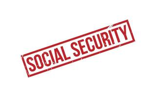 social seguridad caucho sello sello vector
