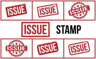 Issue Rubber Stamp Set Vector