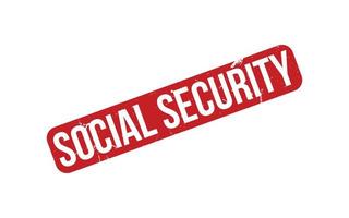 social seguridad caucho sello sello vector