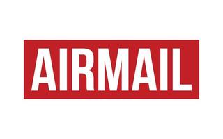 Red Airmail Rubber Stamp Seal Vector