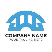 Modern abstract monogram business logo design template Free Template vector
