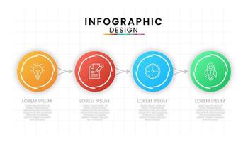 Vector Infographic circle label design template with icons and 4 options or steps. Can be used for presentations