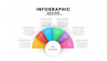 Business data process chart concept. Circle infographic icons designed for modern background vector