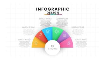 negocio datos proceso gráfico concepto. circulo infografía íconos diseñado para moderno antecedentes vector