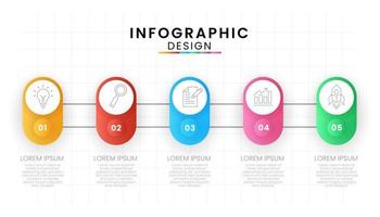 Business data visualization. Circle infographic icons designed for modern background template vector