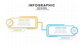 Infographic template for business. Timeline concept with 2 step. vector