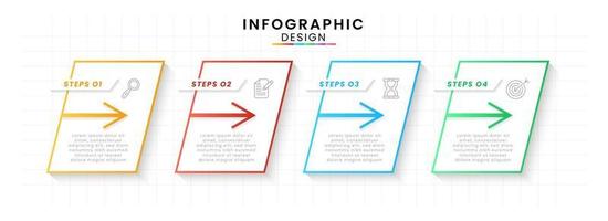 Infographic template for business. Timeline concept with 4 step. vector