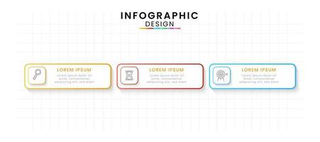 vector infografía diseño modelo moderno línea de tiempo 3 opciones o pasos, negocio proyecto modelo para presentación y informe.