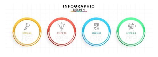 vector infografía diseño modelo moderno línea de tiempo 4 4 opciones o pasos, negocio proyecto modelo para presentación y informe.