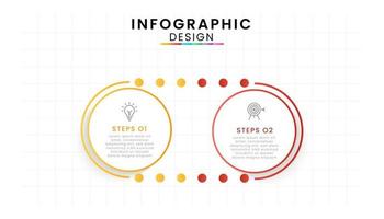 vector infografía diseño modelo moderno línea de tiempo 2 opciones o pasos, negocio proyecto modelo para presentación y informe.