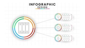 Business data process chart concept. Circle infographic icons designed for modern template background. vector