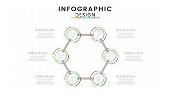 infografía modelo para negocio. circulo concepto con 5 5 paso vector