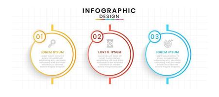 infografía modelo para negocio. cronograma concepto con 3 paso. vector