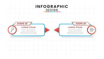 infografía modelo para negocio. cronograma concepto con 2 pasos. vector