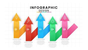 Infographic template for business isolated on white background. Arrow chart process steps concept with 6 options, part, Vector presentations