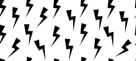 Thunder doodle pattern. Bolt lightning effects. Vector isolated illustration