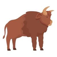 Bison icon cartoon vector. Buffalo animal vector