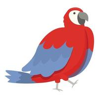 Jungle macaw icon cartoon vector. Tropical bird vector