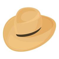 Texas cowboy hat icon cartoon vector. Rodeo leather vector