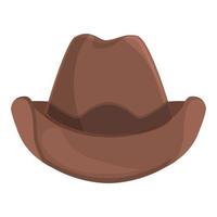 Element cowboy hat icon cartoon vector. Western leather vector